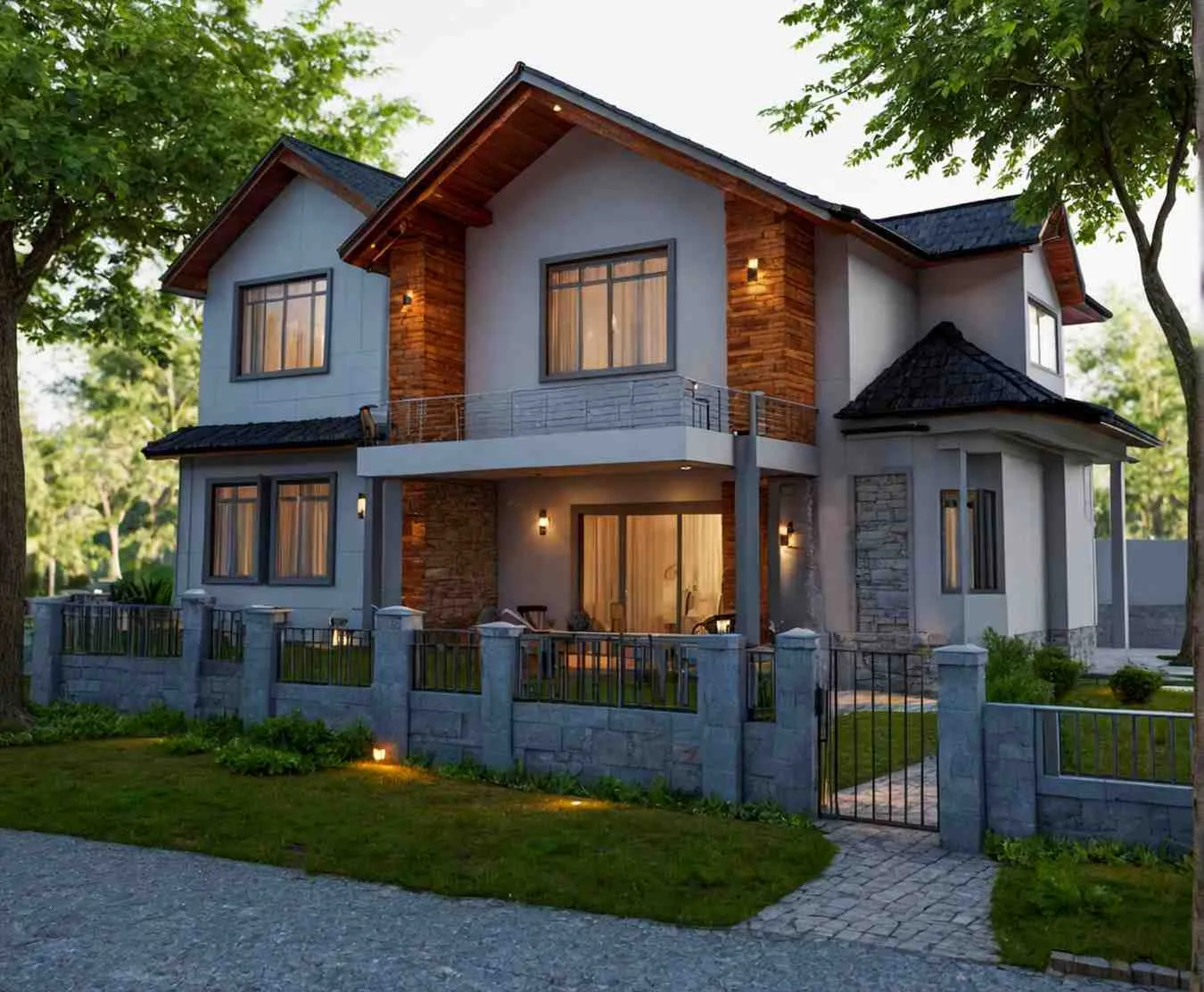 Welcoming home exterior on a quiet street